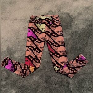 LuLaRoe Kids or Adult sz petite Small  Leggings with  Dog Print